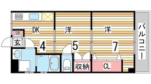 スロープイースタン湊川の物件間取画像